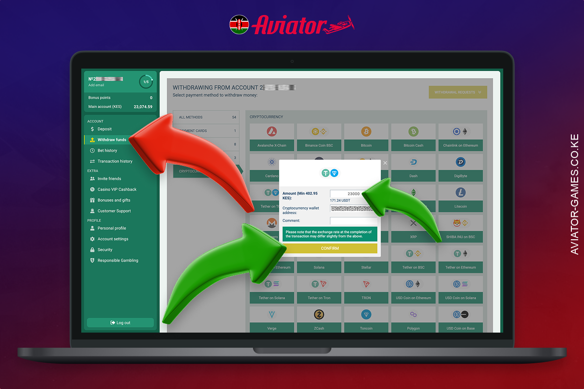 In order to withdraw your winnings from the Aviator game in Kenya - you need to fulfill a few mandatory conditions